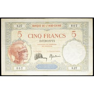 5 francs type Walhain - Banque de l'Indo-Chine ND (1932).