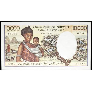 10 000 francs type “élevage de chèvres” ND (1984).