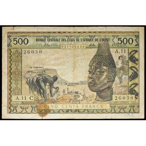 500 francs - C (Burkina Faso) 20-3-1961.