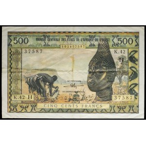 500 francs - H (Niger) ND (1973).