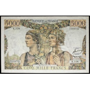 5000 francs type Terre et Mer 2-1-1953.
