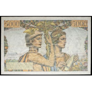 5000 francs type Terre et Mer 2-1-1953.
