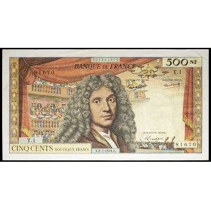 500 new francs type Molière 2-7-1959.