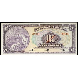 100 gourdes (SPÉCIMEN) ND (1964).