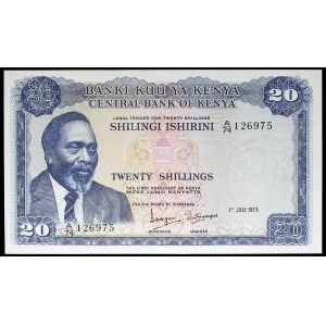 20 shillings 1er juillet 1973.