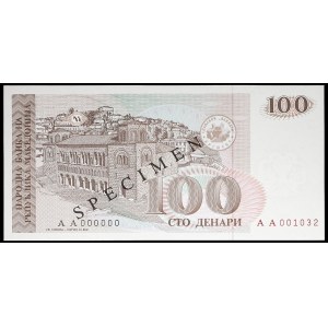 100 denari (SPÉCIMEN) 1993.
