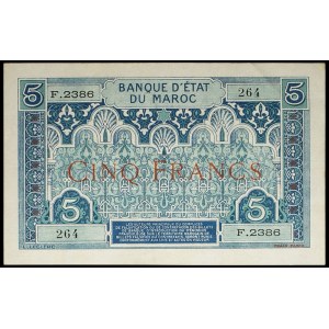 5 francs, modified type ND (1924).