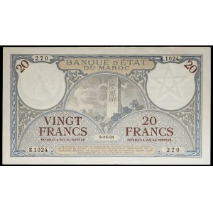 20 francs, modified type 2-12-1931.
