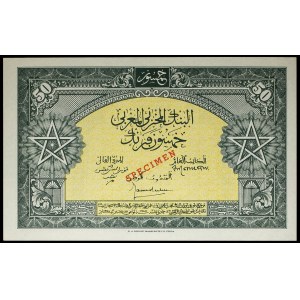 50 francs, impression US (SPÉCIMEN) 1-3-1944.
