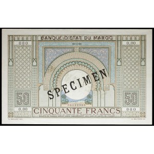50 francs (SPÉCIMEN) 1936.
