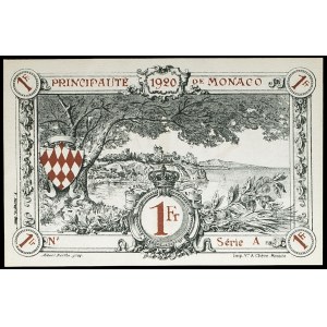 1 franc not issued (Remainder) 1920.