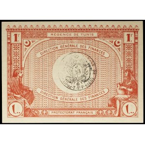 1 franc type “Régence de Tunis”, septième émission 3 mars 1920.