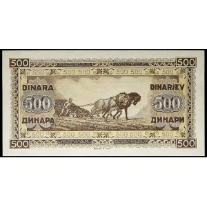 500 dinara with portrait of Milivoje Rodić May 1, 1946.