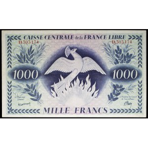 1000 francs type “Phénix” - Caisse centrale de la France libre 2 décembre 1941.