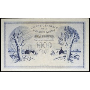 1000 francs type “Phénix” - Caisse centrale de la France libre 2 décembre 1941.