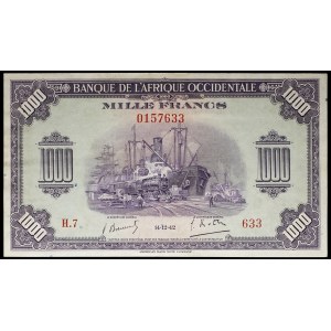 1000 francs type Violet 14-12-1942.