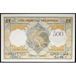 500 francs type “rade de Djibouti” - Côte Française des Somalis (Trésor Public) ND (1952).