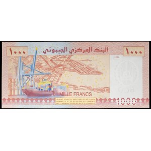 1000 francs with portrait of Ali Ahmed Oudoum 2005.