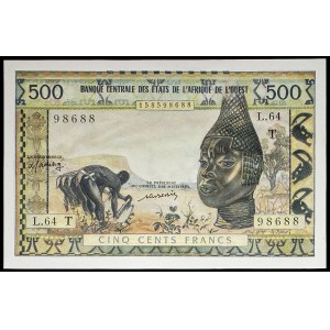 500 francs - T (Togo) ND (1976).