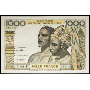 1000 francs - T (Togo) ND (1972).