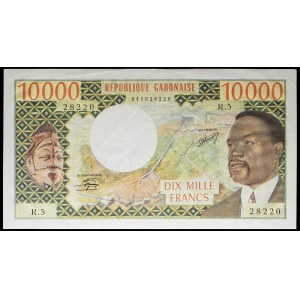 10 000 francs avec le portrait du président Omar Bongo ND (1978).