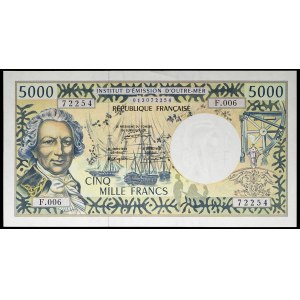 5000 francs type Bougainville modified - Institut d'Émission d'Outre-Mer ND (1995).