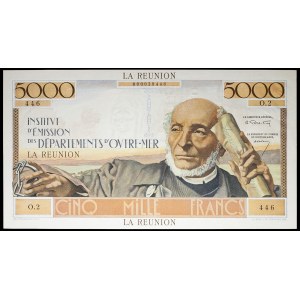 5000 Francs Typ Victor Schœlcher - Institut d'Émission des départements d'outre-mer ND (1960).
