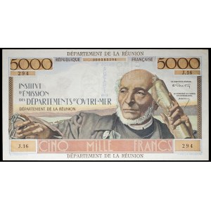 5000 francs type “Victor Schœlcher” modifié - Institut d’Émission des départements d’outre-mer ND (1964).