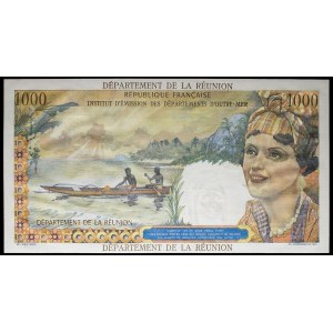 20 nowych franków z nadrukiem na 1000 franków typu Union Française ND (1973).