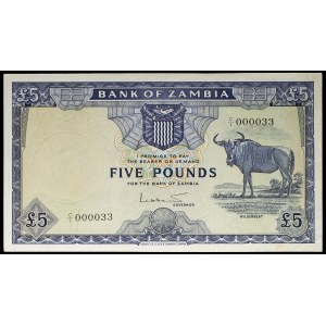 5 pounds avec petit numéro ND (1964).