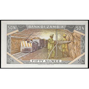 50 ngwee avec petit numéro ND (1973).