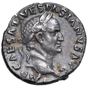 Monety rzymskie Imperium - Wespazjan (69-79) Denar - Głowa w...