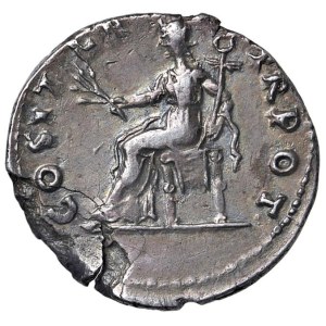 Monety rzymskie Imperium - Wespazjan (69-79) Denar - Głowa w...