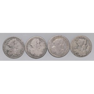 Italian coins - NAPOLI Carlo II (1674-1700) Lotti di quattro tarì ...