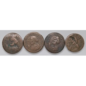 Papal coins - Pius VI (1774-1799) Lot of four sampietrini co...