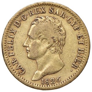Savoy coins - Charles Felix (1821-1831) 20 Lire 1826 T - Nomisma ...