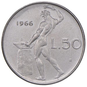 Republika Włoska - REPUBBLICA ITALIANA (1946-) 50 Lire 1966 - AC Mini...