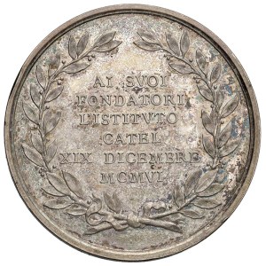 Character medals - Francis and Margaret Catel. Medal 1906 Ricord...
