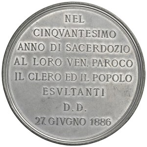 Character medals - Michele Mongeri (1860-1900) Medal 1886 Parish priest ...