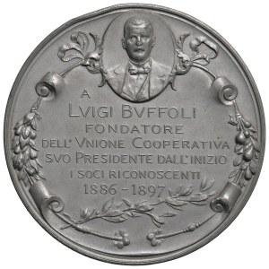 Various medals - Cooperative Union. Medal 1897 To Luigi Buffoli,...