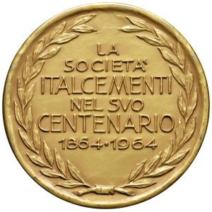 Various medals - Italcementi Coined artistic medal 1964 Centen...