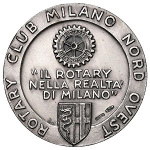 Various medals - Rotary Club of Milan. Undated medal with vedut...