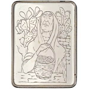 Various medals - Lingotto in AG engraved Figure by Giuseppe Migniec...