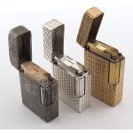 Lighters - DUPONT - Lot of 3 Lighters - One laminated in gold...