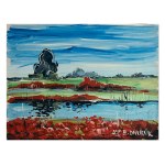 Edward Dwurnik (1943-2018), Landscape with a River, 2017