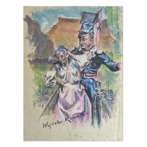 Wojciech Kossak (1856-1942), Lancer and Girlfriend