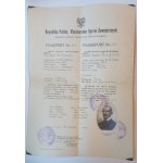 Diplomatic passport of the Second Republic of Poland 1919. UNIQUE