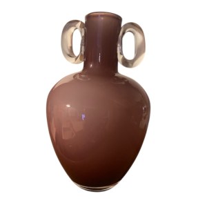 proj Jerzy Słuczan-Orkusz, Violet vase, Tarnowiec Glassworks in Tarnowiec.