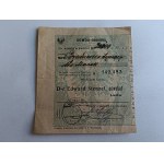 RECEIPT OF LIONS DR EDWARD STENZEL, STAMP OF ROZWADÓW, 1923