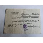 PISMO KWIT MOKRAU OPOLE, STAMP SWASTIKA 1941